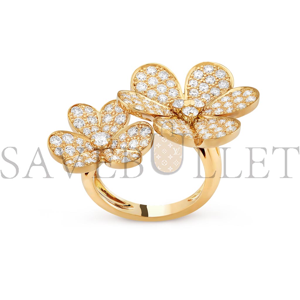 VAN CLEEF ARPELS FRIVOLE BETWEEN THE FINGER RING - YELLOW GOLD, DIAMOND  VCARP0J800